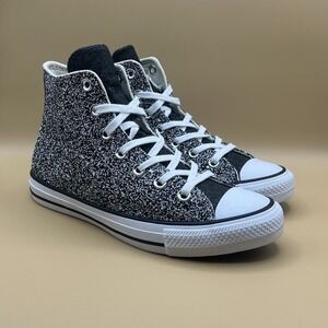 Converse Chuck Taylor All Star Silver Glitter Galaxy Dust - Women's Size 8 NEW